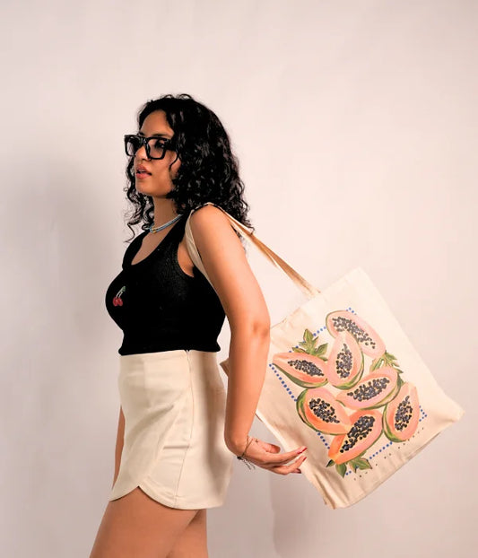 Papaya – Printed Tote Bag