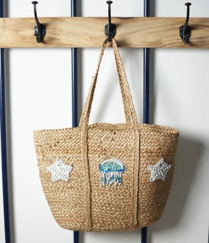 Star & Jelly Fish Jute Bag
