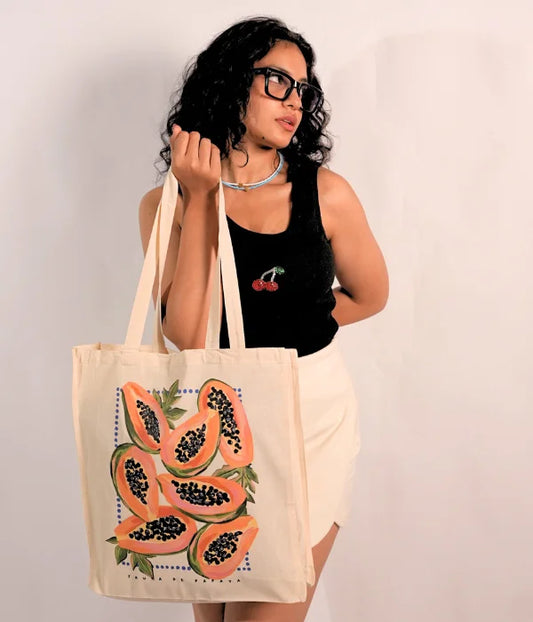 Papaya – Printed Tote Bag