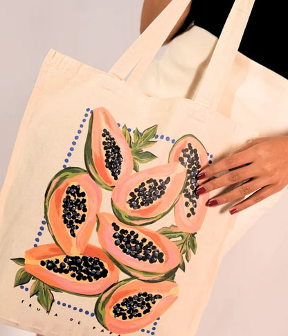 Papaya – Printed Tote Bag